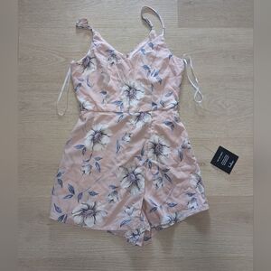 Lulu's Peach Floral Romper